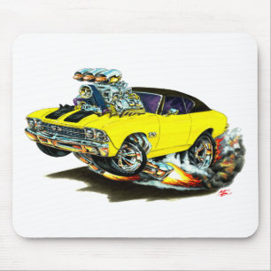 Tapis De Souris Voiture 1968-69 supérieure Jaune-Noire de Chevell