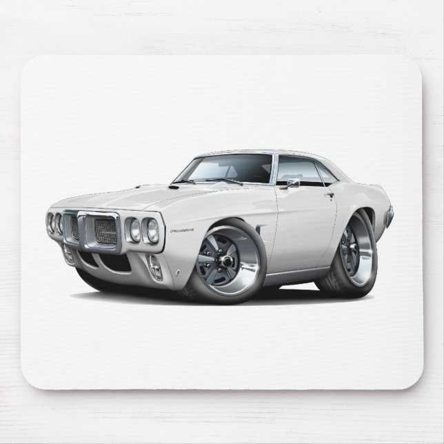 Tapis De Souris Voiture 1969 de blanc de Firebird (Devant)