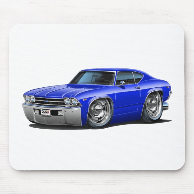 Tapis De Souris Voiture 1969 de bleu de Chevelle (Devant)
