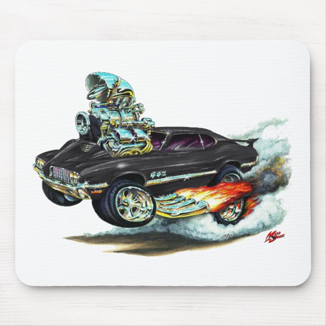 Tapis De Souris Voiture 1970-72 noire du sabre d'abordage 442 (Devant)