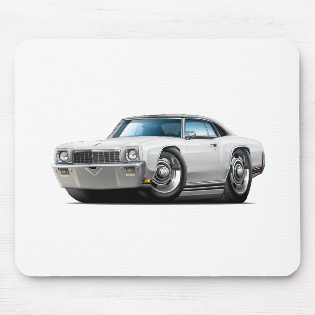 Tapis De Souris Voiture 1971 supérieure Blanc-Noire de Monte Carlo (Devant)