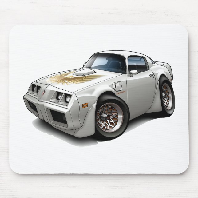 Tapis De Souris Voiture 1979-81 de blanc du transport AM (Devant)