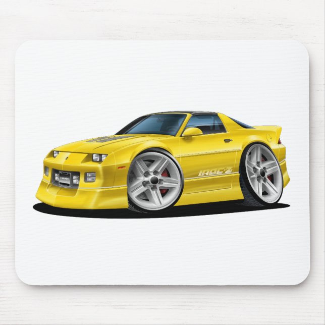 Tapis De Souris Voiture 1982-92 jaune de Camaro (Devant)