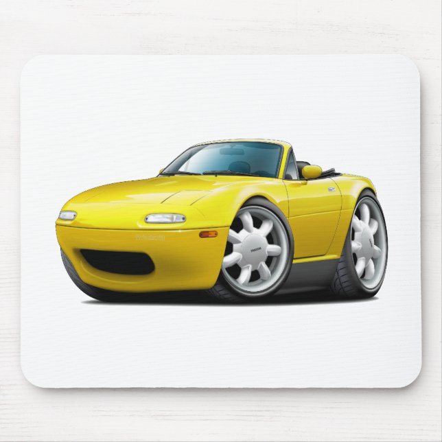 Tapis De Souris Voiture 1990-98 jaune de Miata (Devant)
