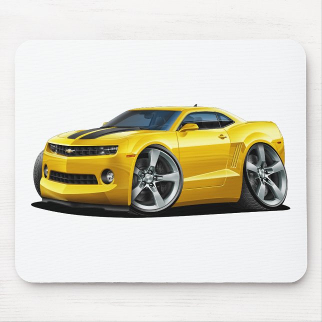 Tapis De Souris Voiture 2010-12 Jaune-Noire de Camaro (Devant)