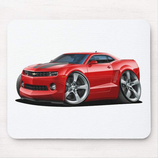 Tapis De Souris Voiture 2010-12 Rouge-Grise de Camaro (Devant)