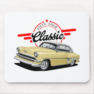 Tapis De Souris Voiture classique jaune