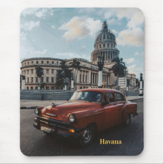 Tapis De Souris Voiture Classique Vintage La Havane Cuba 