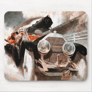Tapis De Souris Voiture contre le train par William Harnden