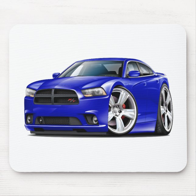 Tapis De Souris Voiture de bleu du chargeur droite de Dodge (Devant)