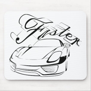 Tapis De Souris Voiture de course en tribaux