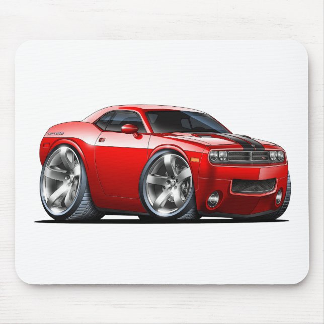 Tapis De Souris Voiture de rouge de challengeur de Dodge (Devant)