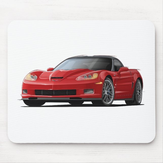 Tapis De Souris Voiture de rouge de Corvette ZR1 (Devant)