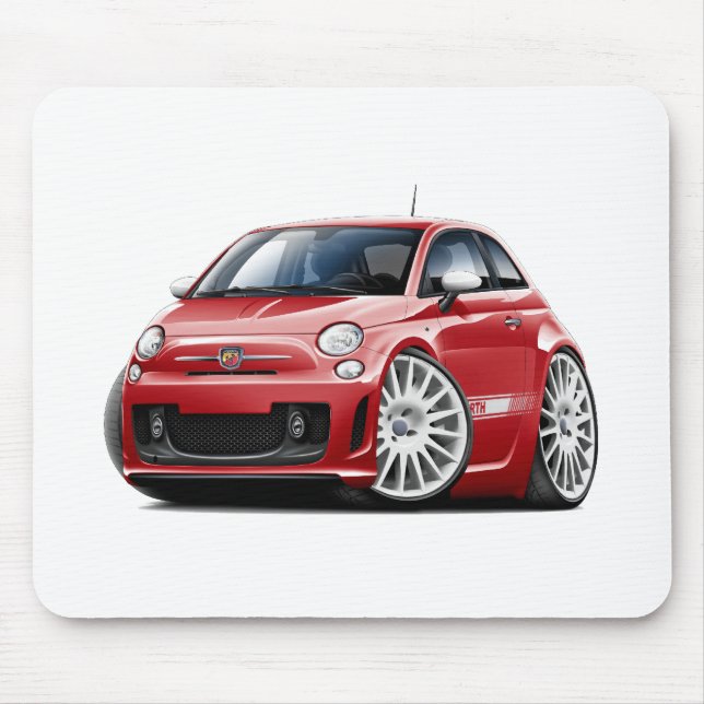 Tapis De Souris Voiture de rouge de Fiat 500 Abarth (Devant)