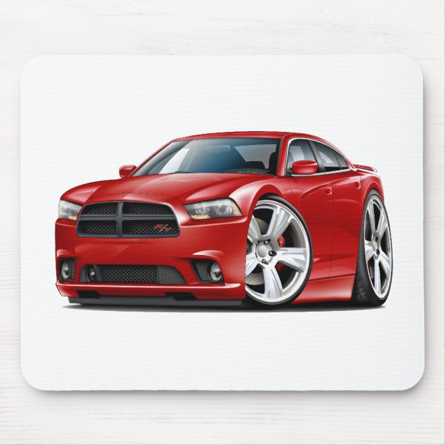 Tapis De Souris Voiture de rouge du chargeur droite de Dodge (Devant)