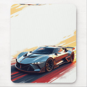 Tapis De Souris Voiture de sport futuriste - Design élégant généré