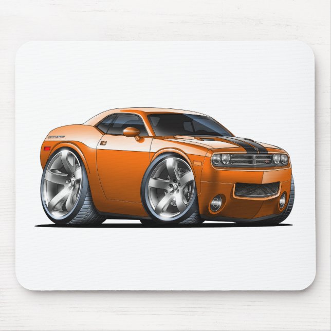 Tapis De Souris Voiture d'orange de challengeur de Dodge (Devant)