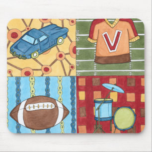 Tapis De Souris Voiture, le Jersey, football et kit de tambour