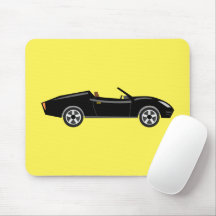 Voiture Noire Rétro Chic Avec BG Jaune