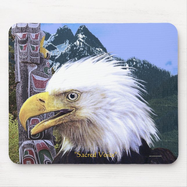 Tapis De Souris Voix Sacrée Aigle et Totem Pole Pad (Devant)