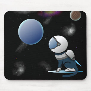 Tapis De Souris Vol d'astronaute de chats spatiaux