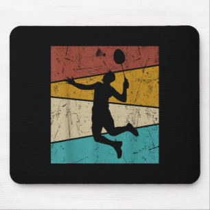 Tapis De Souris Volant de Badminton Drôle Vintage Rétro Pour Homme