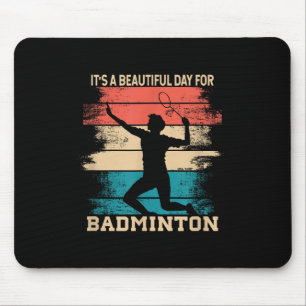 Tapis De Souris Volant de badminton Raquette Joueur de badminton 