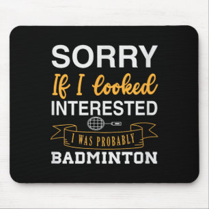 Tapis De Souris Volant de badminton Raquette Joueur de badminton 0