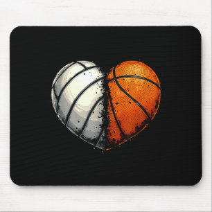 Tapis De Souris Volleyball Basketball Ballon Cœur Srts Amant Valen