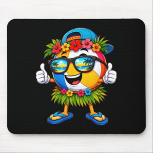 Tapis De Souris Volleyball hawaïen plage tropicale été