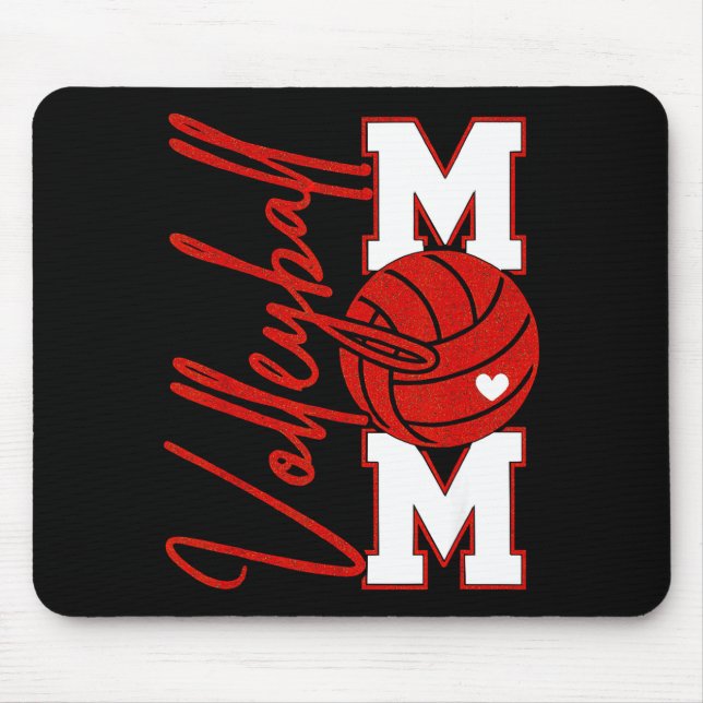 Tapis De Souris Volleyball Mom Game Day Mama Srts Volleyball Famil (Devant)