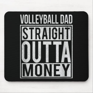 Tapis De Souris Volleyball papa droit devant l'argent Je m'amuse