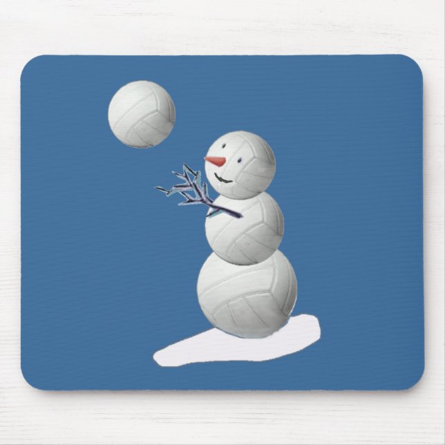 Tapis De Souris Volleyball Snowman (Devant)