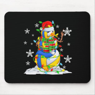 Tapis De Souris Volleyball Snowman Noël Arbre Lumières Noël Pjs