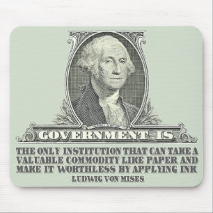 Tapis De Souris Von Mises sur la monnaie fiduciaire