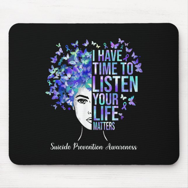 Tapis De Souris Vos problèmes de vie Prévention du suicide Sensibi (Devant)