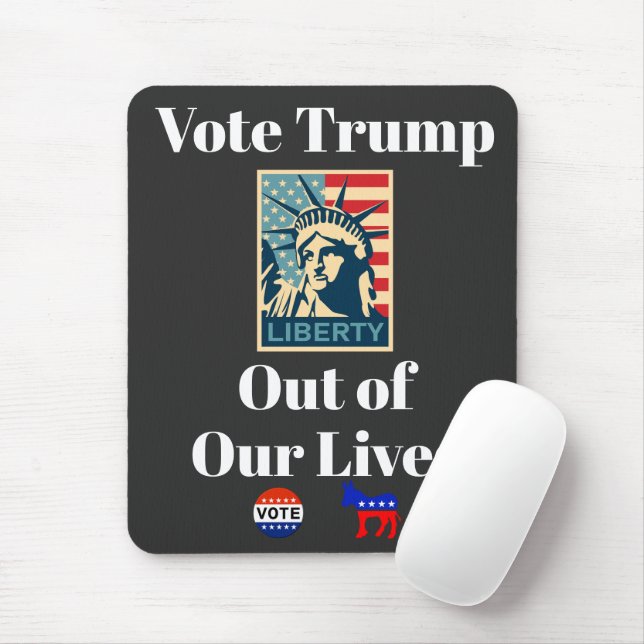 Tapis De Souris Votez Trump hors de nos vies Souris (Avec souris)