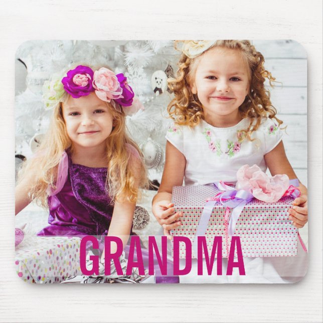 Tapis De Souris Votre Enfants Photo Grand-mère Mousepad (Devant)