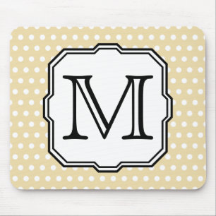 Tapis De Souris Votre lettre. Monogramme fait sur commande. Point