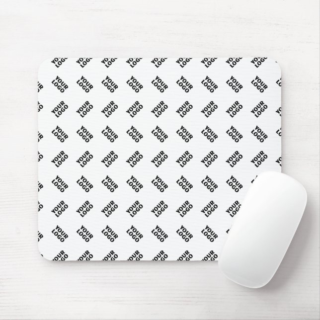 Tapis De Souris Votre logo | Motif répété de substitution simple (Avec souris)