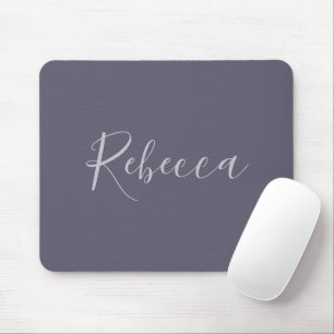 Tapis De Souris Votre nom Écriture lavande élégante sur violet b