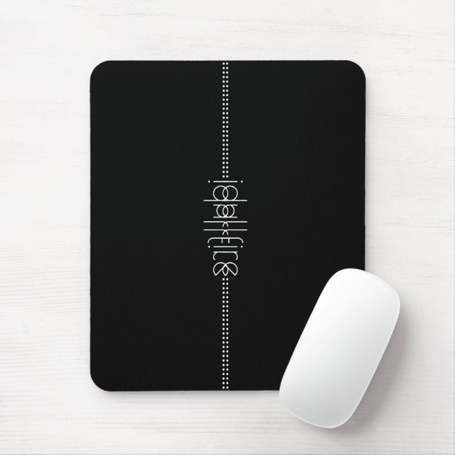 Tapis De Souris Votre nom en tant que glyphes Aliens Unique Noir (Avec souris)
