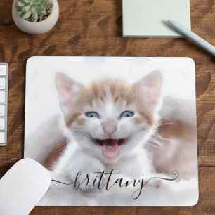 Tapis De Souris Votre photo de chaton de compagnie de famille mign