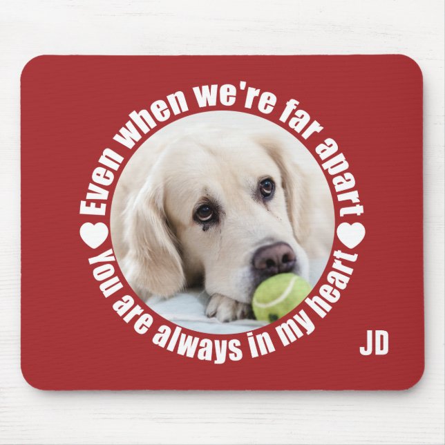 Tapis De Souris VOTRE PHOTO & Monogramme Far Apart Love mousepad (Devant)
