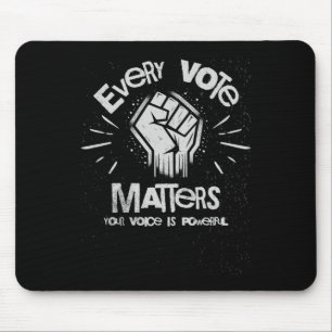 Tapis De Souris Votre voix est puissante Vote Autocollant1