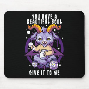 Tapis De Souris Vous Avez Une Belle Âme Satanique Baphomet Hallowe