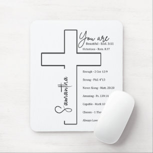 Tapis De Souris Vous êtes belle croix personnalisée