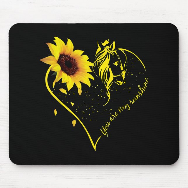 Tapis De Souris Vous Êtes Mon Sunshine Tournesol Et Cheval (Devant)