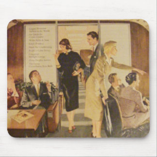 Tapis De Souris "Voyage classique de ligne aérienne "