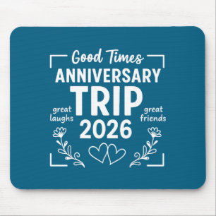 Tapis De Souris Voyage d'anniversaire de mariage Couple Mari Épous